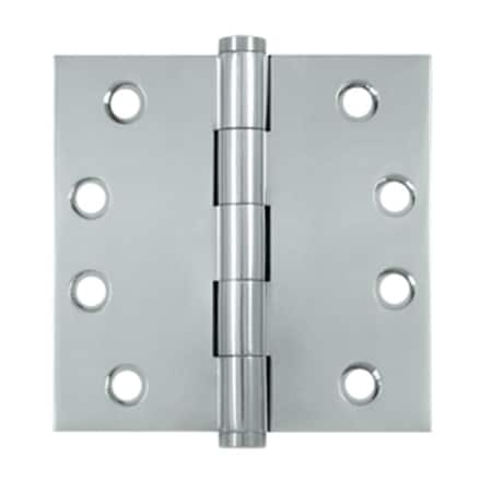 Patioplus 4 x 4 in. Square Hinges- Bright Chrome, Solid Brass, 2PK PA3848200